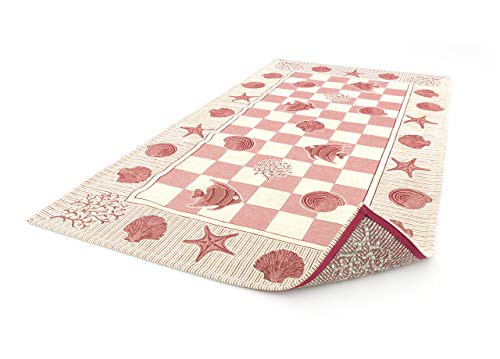 BIANCHERIAWEB Suardi Teppich aus rutschfestem Velours, Modell Marino, 65 x 110 cm, Set mit 2 Teppichen, Rot BIANCHERIAWEB Suardi Teppich aus rutschfestem Velours, Modell Marino, 65 x 110 cm, Set mit 2 Teppichen, Rot von BIANCHERIAWEB