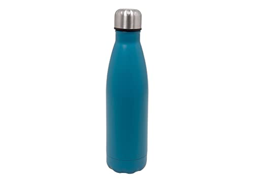 BIANCHERIAWEB Thermosflasche, 500 ml, Wasserflasche, Thermoskanne, Kaffee und heiße Getränke aus Stahl, einfarbig, doppellagig, Petrol von BIANCHERIAWEB