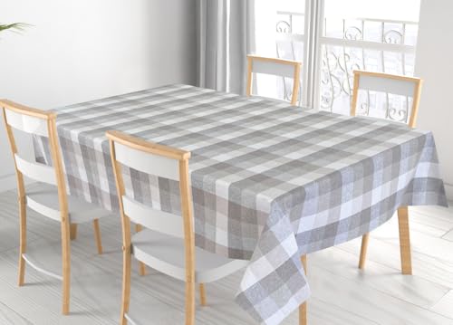 BIANCHERIAWEB Tischdecke für Wohnzimmer, Küche, Tisch, 100 % Baumwolle, hergestellt in Italien, Country RP, 140 x 240 cm, Beige von BIANCHERIAWEB