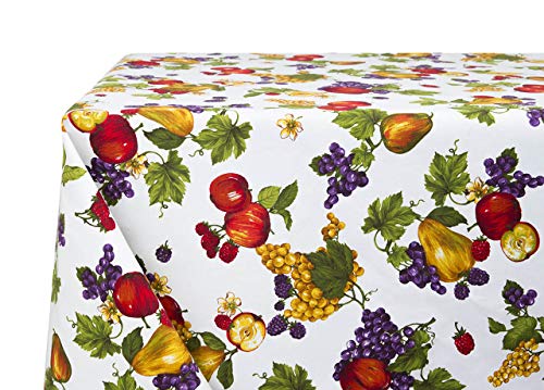 BIANCHERIAWEB Tischdecke für die Küche, 140 x 140 cm, mit RP-Motiv, hergestellt in Italien, Tischdecke aus 100% Baumwolle von BIANCHERIAWEB