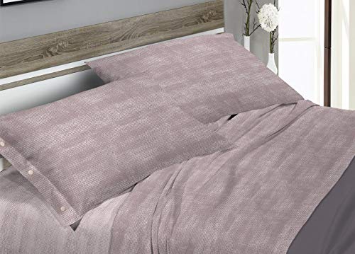 BIANCHERIAWEB Linen Web Bettwäsche-Set, 100% Baumwolle, Doppelbett, Bon Bon Design, Beige von BIANCHERIAWEB