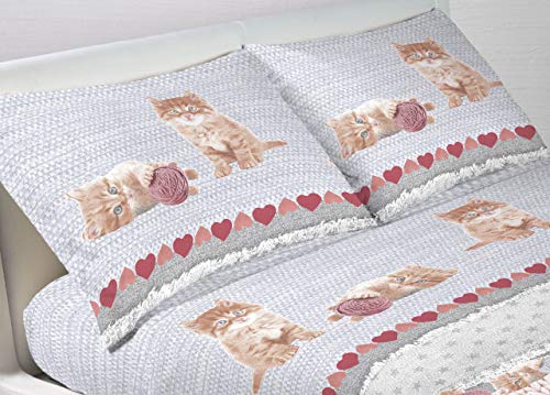 BIANCHERIAWEB Web Linen Bettwäsche Set aus 100% Baumwolle, Einzelbett, Fantasy Cats VAR. 19 von BIANCHERIAWEB