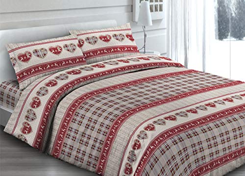 Biancheria Web Bettbezug für Doppelbett aus 100% Baumwolle, Bezug für Daunen Valpusteria von BIANCHERIAWEB