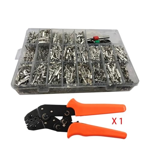 BIANMTSW Auto Crimping Wire Terminal with Pin Removal Tool for 1/1.5/1.8/2.2/2.8/3.5 MM AMP Boschs FCI (1050 pcs and Tool) von BIANMTSW