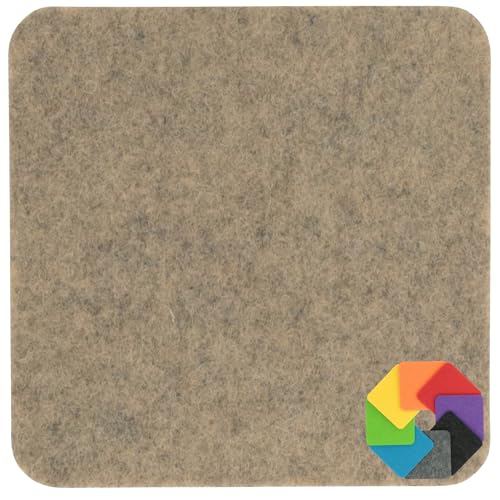 Design Filz Untersetzer eckig - 10x10cm in Natur meliert für Glas, Getränke, Bar, Tasse, Vase Design Filz Untersetzer eckig - 10x10cm in Natur meliert für Glas, Getränke, Bar, Tasse, Vase von BIASTO