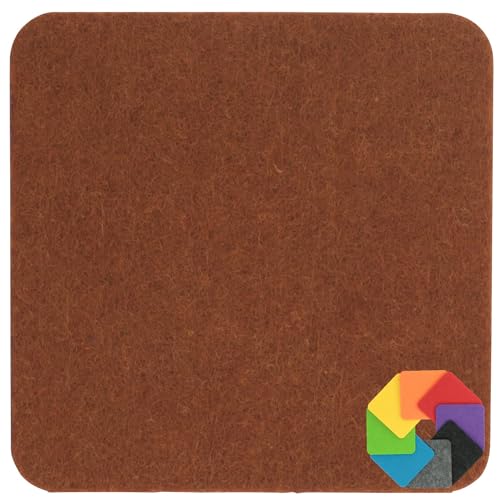Design Filz Untersetzer eckig - 10x10cm in braun für Glas, Getränke, Bar, Tasse, Vase Design Filz Untersetzer eckig - 10x10cm in braun für Glas, Getränke, Bar, Tasse, Vase von BIASTO