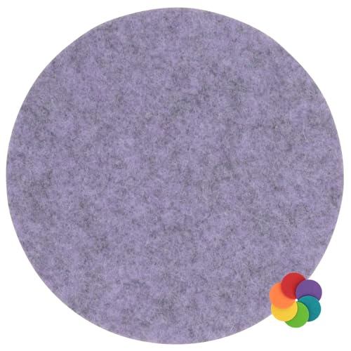 Filz Untersetzer & Platzset - Stärke: ca. 3mm - 100% Polyester - Made-in-Germany - Farbe/Größe: Lavendel-meliert - HF055 10 cm von BIASTO