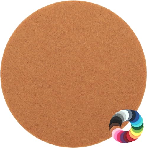 Filz Untersetzer & Platzset - Stärke: ca. 3mm - 100% Polyester - Made-in-Germany - Farbe/Größe: Ocker - HF022 35 cm von BIASTO