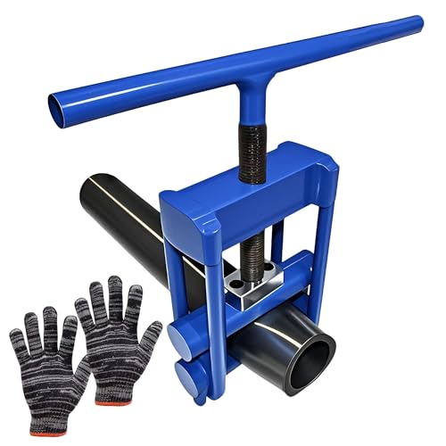 BIAXJUNY Gasrohr-Abdrückwerkzeug, Rohrabdrückwerkzeug, für PE/PPR/PVC-Kunststoff-Wasserrohre oder Erdgasleitungen, Rohrblocker, Wasserabsperrwerkzeug, Blau von BIAXJUNY
