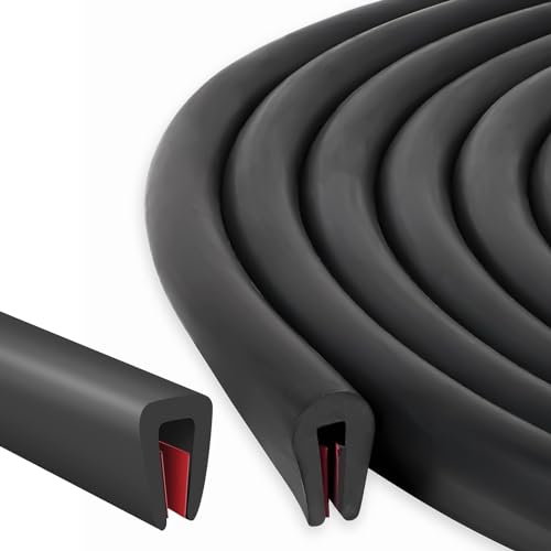 6M Gummidichtung Selbstklebend Fassungsprofil Kantenschutzprofil aus EPDM gummi Haustür dichtungsgummi Antikollision, wasserdicht Dichtungsgummi für Blech, Autotüren, Luke, Tischecken (3mm) von BIBARAJM