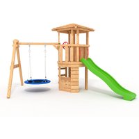 BIBEX® Spielturm - Ritterburg R120 - mit Nestschaukel und Rutsche von BIBEX