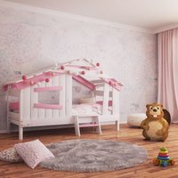 Hausbett - Kinderbett - apart chalet - Länge 200 x Breite 90 cm, ohne Zubehör - Rosa - Bibex von BIBEX
