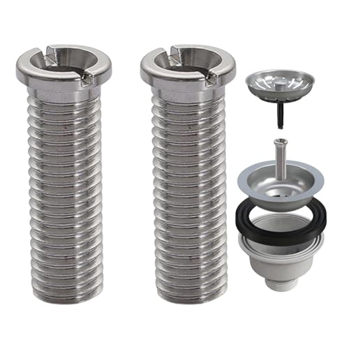 2 Stück M12x45 Hohlschraube Spüle,304 Edelstahl Siebkorbventil Hohlschrauben Schrauben Ersatzteile,Rostfreiem Stahl Schock Metrisch M12 Schrauben Sortiment für Franke SpüLe Siphon Ersatzteile (45mm) von BIBITI