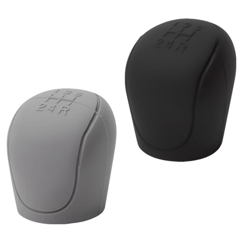2 Stück Schaltknauf Abdeckung,Manueller Schalthebel Auto Bezug für Schaltknäufe Schaltknüppel Schaltknaufabdeckung Schaltknopfabdeckung Gang Gear Cover Trailer Bumper Hole Hook Replacement Towing von BIBITI