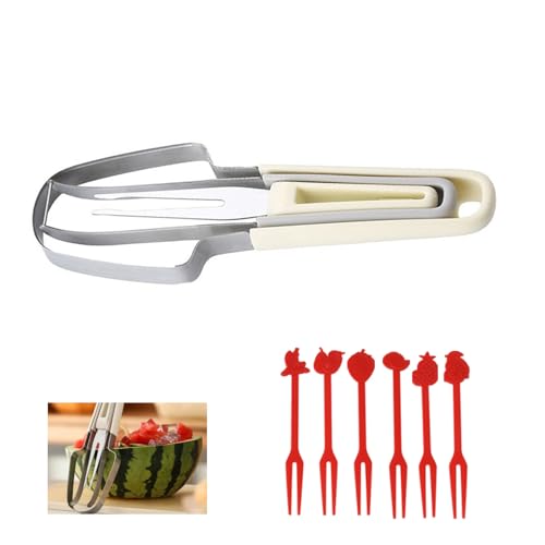 3 Stück Obstschneider,Sommer Gadgets Melonenschneider Wassermelonen Schneider 3-In-1 Edelstahl Cutter Spiralschneider,Generisch Drachenfruchtschneider Ananasschneider,für Wassermelonens Obst (beige) 3 Stück Obstschneider,Sommer Gadgets Melonenschneider Wassermelonen Schneider 3-In-1 Edelstahl Cutter Spiralschneider,Generisch Drachenfruchtschneider Ananasschneider,für Wassermelonens Obst (beige) von BIBITI