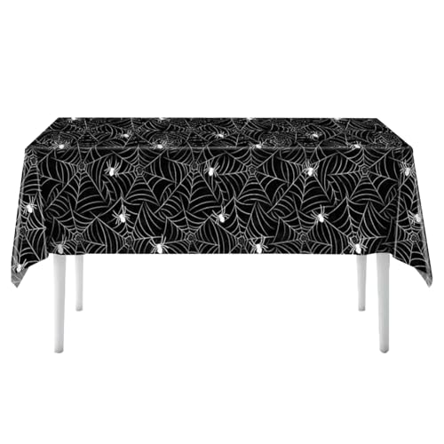 Halloween Tischdecke,Spinnennetz Tischdecke Schwarz Table Cloth Deko Party Tischdeko Einweg Tischdecken Schwarze Tischdekoration Plastik Einwegtischdecke für Halloweenparty Kindergeburtstag(137*274cm) Halloween Tischdecke,Spinnennetz Tischdecke Schwarz Table Cloth Deko Party Tischdeko Einweg Tischdecken Schwarze Tischdekoration Plastik Einwegtischdecke für Halloweenparty Kindergeburtstag(137*274cm) von BIBITI
