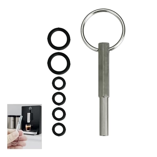 Ovalkopfschlüssel mit Schlüsselring für Jura Krups,Dichtungsring Dichtung Set Kaffeevollautomat Ersatzteile Schlüssel Oval O-ring Wartungssatz Kaffeemaschine Ersatz Zubehör Wartungsset Dichtungsringe von BIBITI
