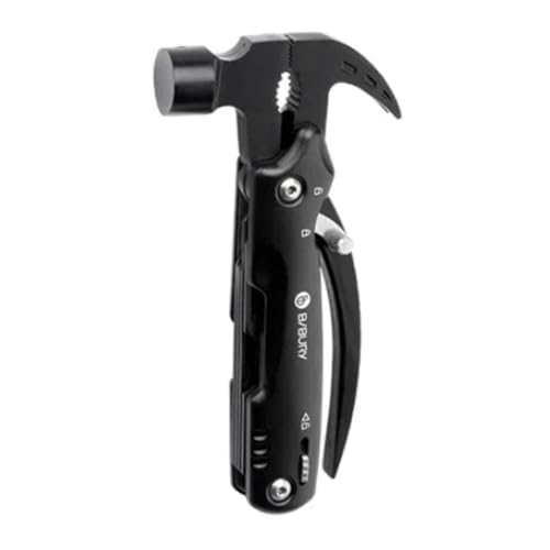 BIBURY Multitool Hammer für Manner, Ideengeschenk für Männer Papa Ehemann, Outdoor Campingzubehör Multi Tool für Camping, Notfall, Wandern und Überleben im Freien von BIBURY