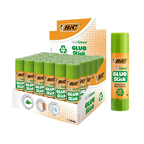 BIC 921186 ECOlutions Öko Glue Stick Klebestifte - 8 g, 30er Box von BIC