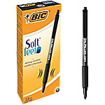 BIC Soft Feel Kugelschreiber Schwarz Mittel 0.4 mm 12 Stück von BIC