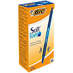 BIC Soft Feel Kugelschreiber Blau Mittel 0.4 mm Nachfüllbar 12 Stück von BIC