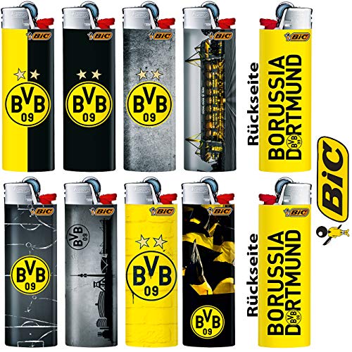 BIC 50 stück Maxi J26 Feuerzeug BVB Borussia Dortmund Fan Motiv von BIC