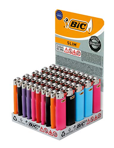 Bic Steinfeuerzeuge, dünn, farblich sortiert, 50 Stück Bic Steinfeuerzeuge, dünn, farblich sortiert, 50 Stück von BIC