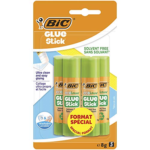 LOT DE 5 BÂTONS DE COLLE - 8G - BIC von BIC