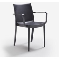Bica - Extrem stapelbarer Sesselstuhl in Polypropylenbalken Pubs mit Armlehnen Sieg - Black von BICA
