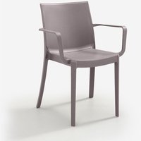 Bica - Extrem stapelbarer Sesselstuhl in Polypropylenbalken Pubs mit Armlehnen Sieg - DarkGray von BICA