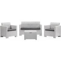 Bica - Lounge-Set für den Außenbereich Venere, Garten-Set mit Kissen, Lounge-Set für den Innenbereich in Rattan-Optik, 100 % Made in Italy, Weiß Bica - Lounge-Set für den Außenbereich Venere, Garten-Set mit Kissen, Lounge-Set für den Innenbereich in Rattan-Optik, 100 % Made in Italy, Weiß von BICA
