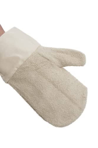 1 Paar Backhandschuhe - 32 cm Fäustlingform [Ofenhandschuh/Backhandschuh/Hitzeschutz-Handschuh/Fäustling/Bäcker-Handschuh] von BICAP