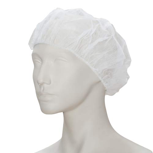 100 Stück Baretthauben aus PP-Vlies, 52 cm, weiß, im Polybeutel, (Schwesternhauben Kopfhauben Hygiene Vlieshauben Einmalhauben Baretthauben) - Marke: BICAP von BICAP