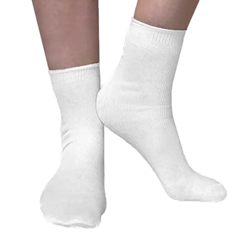 100 Stück Einweg Socken weiß aus Mischgewebe (80% Baumwolle, 17% Nylon, 3% Elasthan), OP-Socken, universell für Damen und Herren, Einwegsocken, Einmalsocken (50 Paar) von BICAP