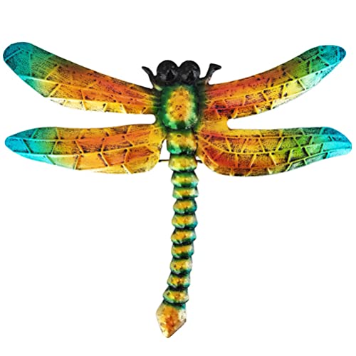 BICBLL Libellen Wand Dekor Verzierung,Libelle Wand-Deko,Schmiedeeisen Libelle Wandbehang Hof Garten Veranda Home Wand Balkon Kunst Dekoration Outdoor Indoor Decor von BICBLL