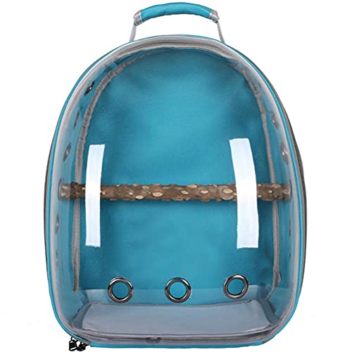 BICBLL Vogel Reisekäfig, Haustier Papageisträger Vogel Reisetasche Rucksack Space Capsule Transparent Rucksack Atmungsaktiv 360 ° Sightseeing Pet von BICBLL