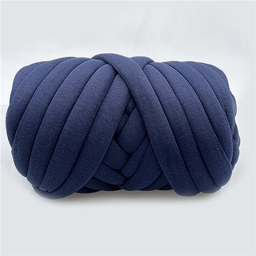 BICI Grob Gestrickte Kuscheldecke Roving Garn Zum Handstricken Häkeln Sperrige Armstricken Wolle Chunky Knit Yarn Garn Häkeln Crochet Grobstrickgarn Armstrickgarn (Navy blau,2000g) von BICI