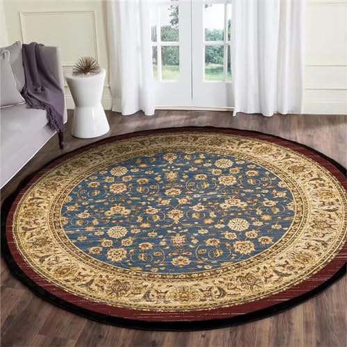 Teppich Wohnzimmer Boho Teppich Boho Rund Waschbare Teppiche Rund Boho Style Waschbar Outdoor Rund Für Schlafzimmer, Wohnzimmer,Garten,Kinderzimmer,Garten (2,120 * 120cm) von BICI
