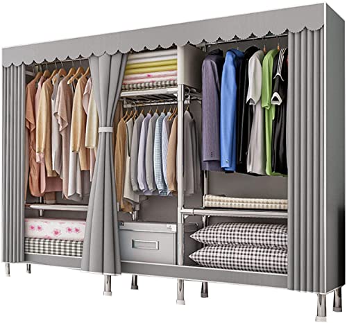 BICIBO Kleiderschrank Tragbarer Kleiderschrank aus Segeltuch mit Kleiderstange,Regalen,Stoff-Kleiderschrank-Aufbewahrungsorganisator für Schlafzimmer,Wohnzimmer,207 x 46 x 173 cm BICIBO Kleiderschrank Tragbarer Kleiderschrank aus Segeltuch mit Kleiderstange,Regalen,Stoff-Kleiderschrank-Aufbewahrungsorganisator für Schlafzimmer,Wohnzimmer,207 x 46 x 173 cm von BICIBO