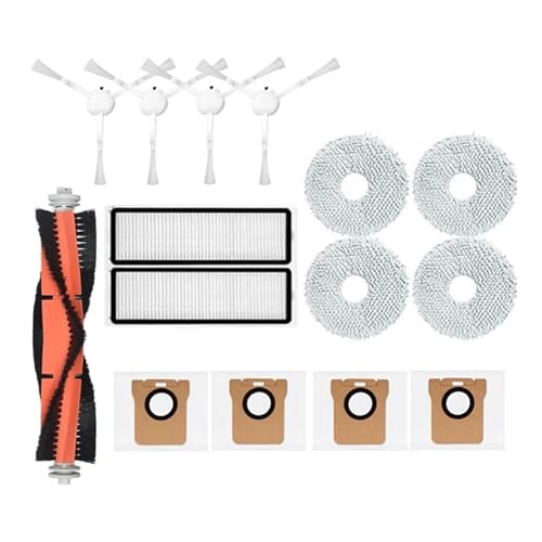 Wartungsset Mit Hauptseitenbürste, Filter, Staubbeutel Und Wischtuch, Kompatibel Mit Xiaomi, Roboterstaubsauger X10+ X10 Plus B101GL von BICOTLAZC