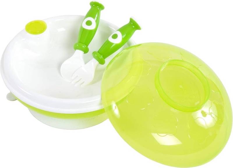 BIECO Kindergeschirr-Set Bieco 3-tlg. Warmhalte-Teller-Set inkl. Besteck (1-tlg) von BIECO