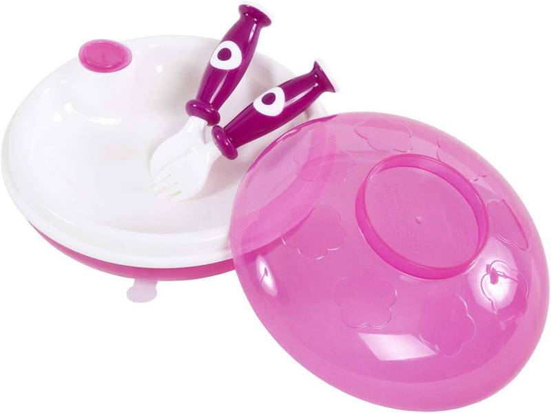 BIECO Kindergeschirr-Set Bieco 3-tlg. Warmhalte-Teller-Set inkl. Besteck (1-tlg) von BIECO