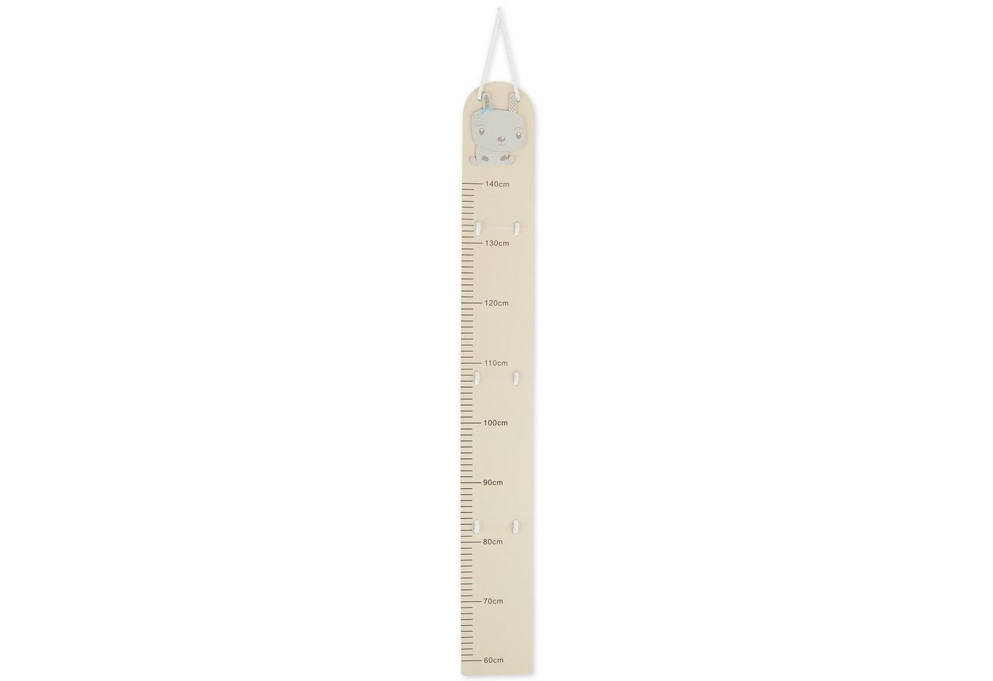 BIECO Messlatte Bieco Holz Messlatte Kinder Hase Skala 0,6-1,4m Messlatte Kind Holz Wand Holz Dekoration Massband Kinder Kinder Messlatte Holz Holz Meter Messlatte Mädchen & Junge Messlatte Kind von BIECO