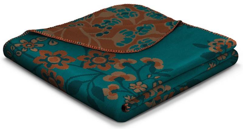 Wohndecke Oriental Flowers, florale Sofadecke in 150x200, Decke aus Baumwoll-Mix, Biederlack, Made in Germany, orientalisches Muster von Biederlack