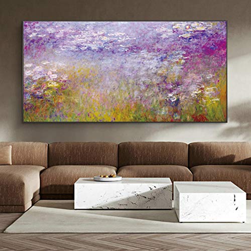 Große Seerosen von Claude Monet, berühmtes Gemälde, Druck auf Leinwand, Poster und Drucke, Impressionismus, Kunst, Blumenbilder, 70 x 140 cm, rahmenlos Große Seerosen von Claude Monet, berühmtes Gemälde, Druck auf Leinwand, Poster und Drucke, Impressionismus, Kunst, Blumenbilder, 70 x 140 cm, rahmenlos von BIEMBI