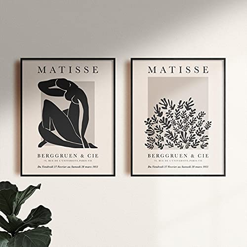 Henri Matisse, abstrakte Figur, Kunst, Blatt, Pflanze, nordische Poster und Drucke, Wandkunst, Leinwandgemälde für Wohnzimmer, Dekoration, Bild, 50 x 70 cm x 2, ohne Rahmen von BIEMBI