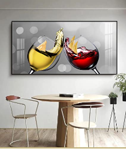 Moderne Drucke und Poster Abstraktes Rot Gelb Weinglas Leinwand Gemälde Esszimmer Küche Wohnkultur Wandkunst Bilder 60x120cm Rahmenlos Moderne Drucke und Poster Abstraktes Rot Gelb Weinglas Leinwand Gemälde Esszimmer Küche Wohnkultur Wandkunst Bilder 60x120cm Rahmenlos von BIEMBI