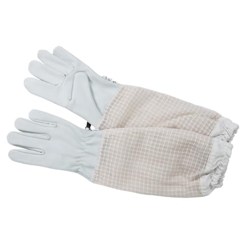 BIENE24 Imkerhandschuhe Classic mit Atmungsnetz Handschuhe Bienen Imkerei Insekten S M L XL XXL, XL (10) von BIENE24.DE