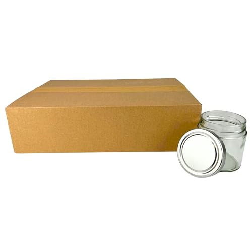BIENEN SCHMIDT 52x DEEP Twist Off Honigglas 500 g Rundglas Gläser für Honig Deckelfarbe Silber von BIENEN SCHMIDT