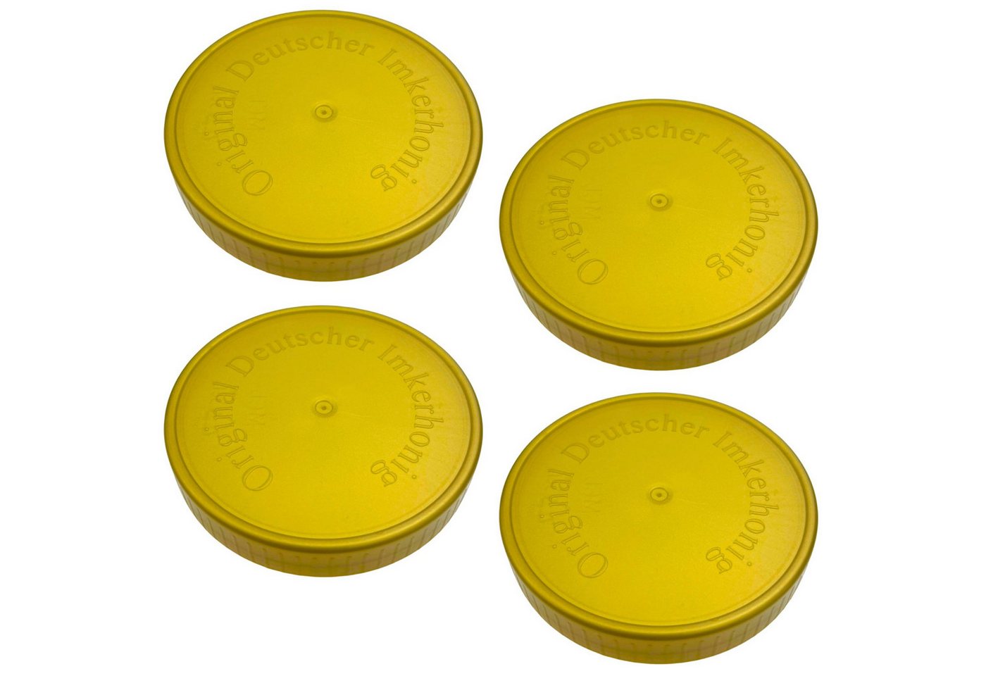 BIENEN SCHMIDT Einmachglas 60x Ersatzdeckel Schraubdeckel NEUTRAL für 500 g Neutral Gläser, (60 Stk), Schraubdeckel mit Prägung "Original Deutscher Imkerhonig" von BIENEN SCHMIDT